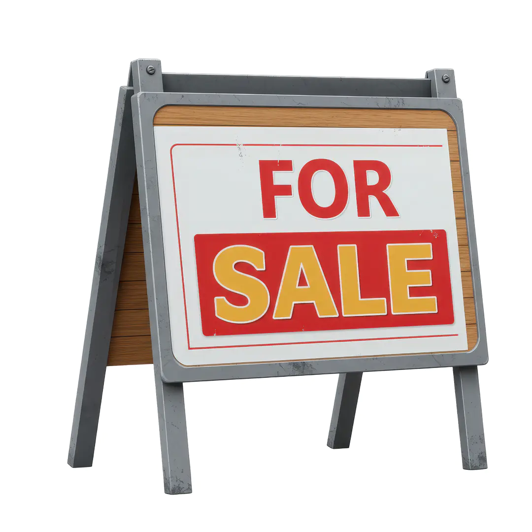Rustic For Sale Board PNG