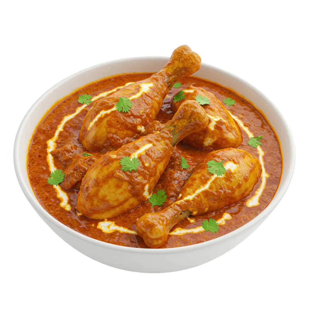Authentic Indian Chicken Curry Drumsticks PNG for Food Branding