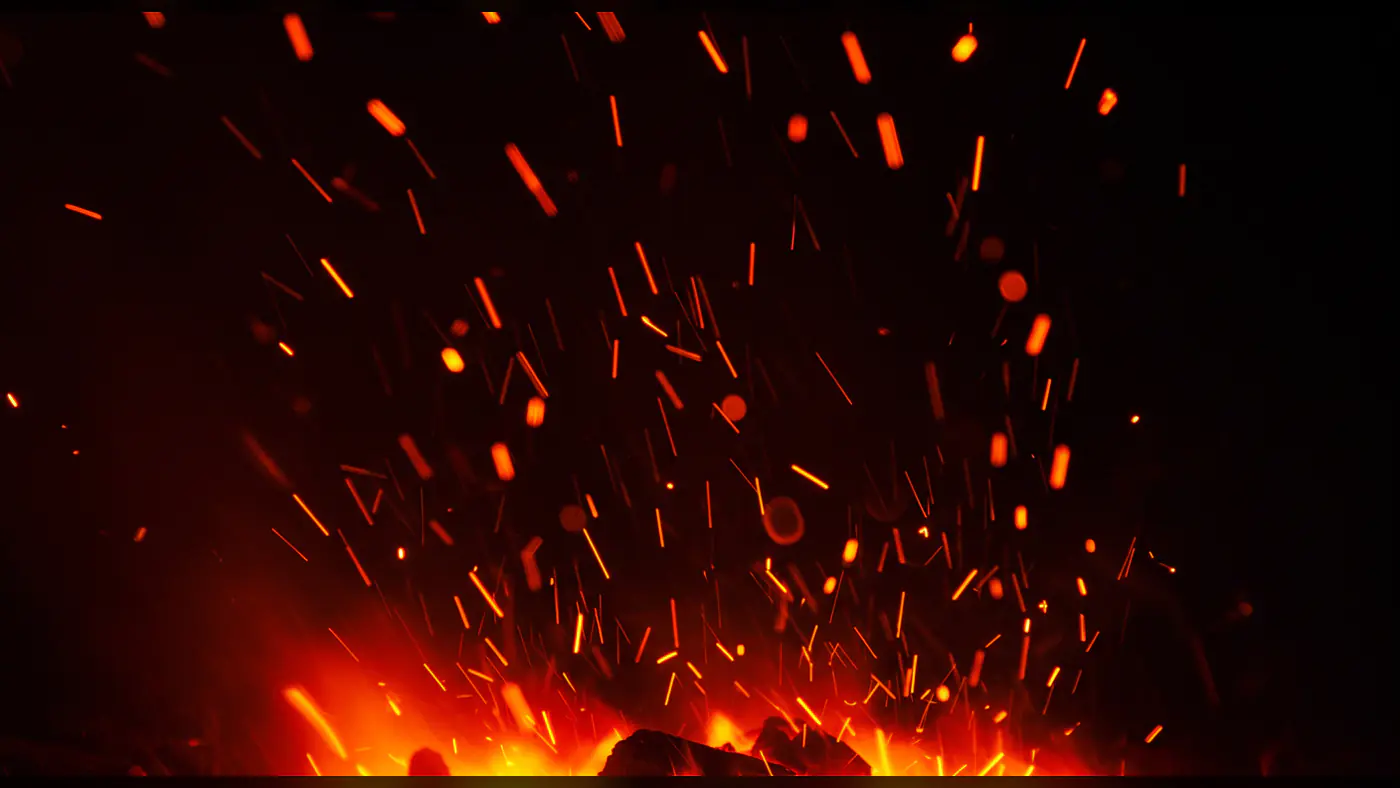 Realistic Fire Sparks Overlay Texture