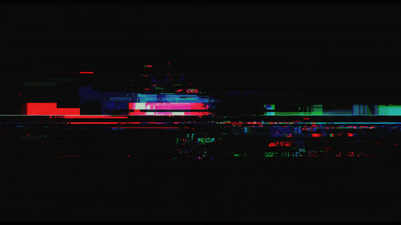 Digital Glitch Texture with RGB Distortion Background