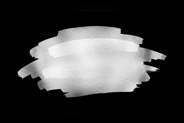 Watercolor White Brush Strokes on Black Background