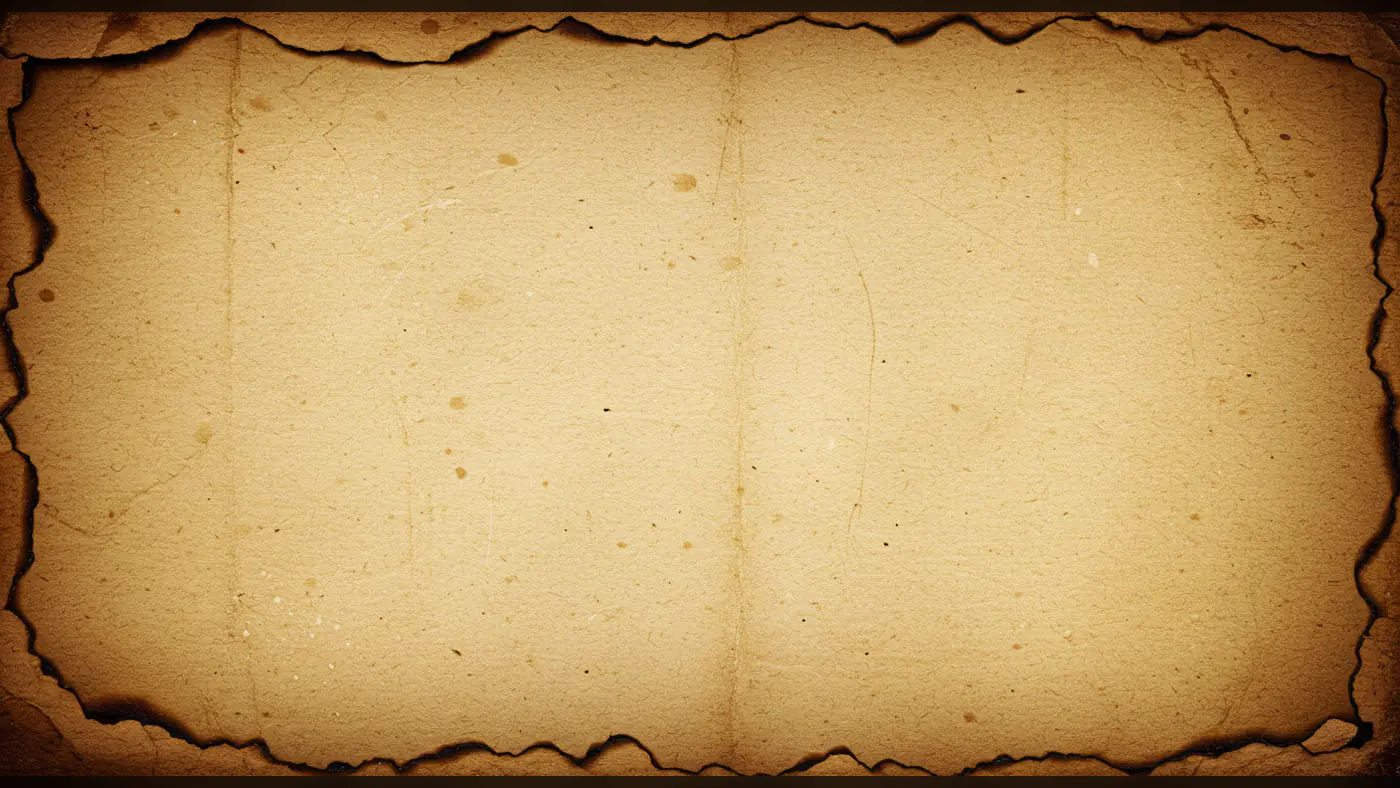Antique Burnt Paper Background with Torn Edges for Vintage Designs