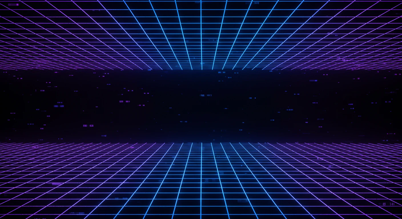 Futuristic Neon Grid Background