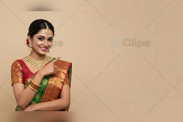 Heritage Portrait with Classical Indian Ornaments