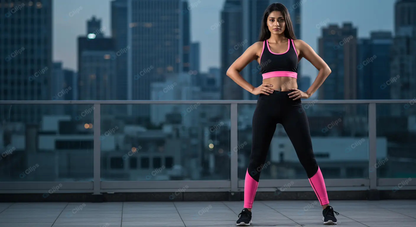 Urban Fitness: Rooftop Workout Stance