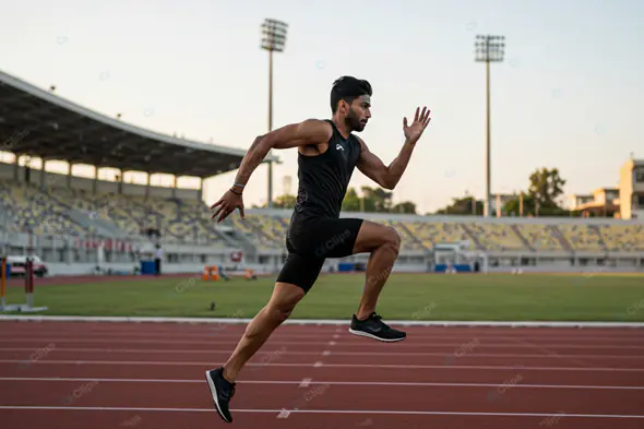 Dynamic Sprinter on Stadium Track