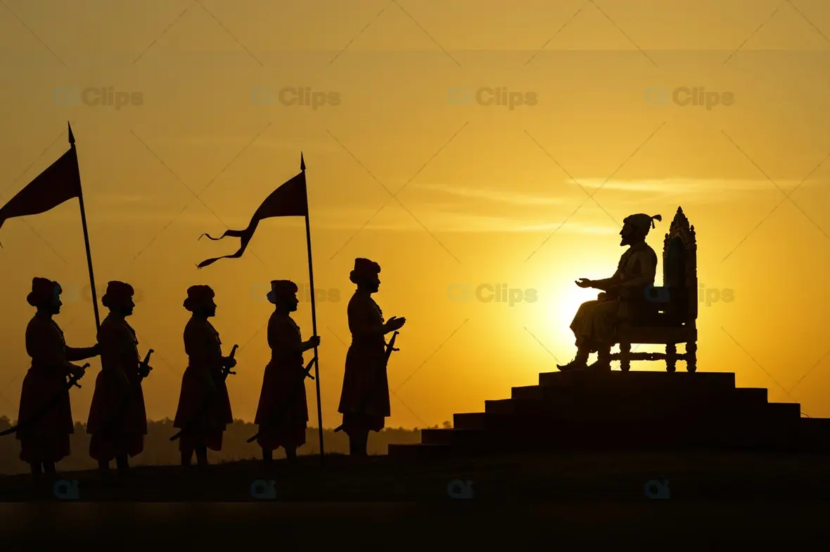 Chhatrapati Shivaji Maharaj  Royal Darbar Silhouette at Sunset
