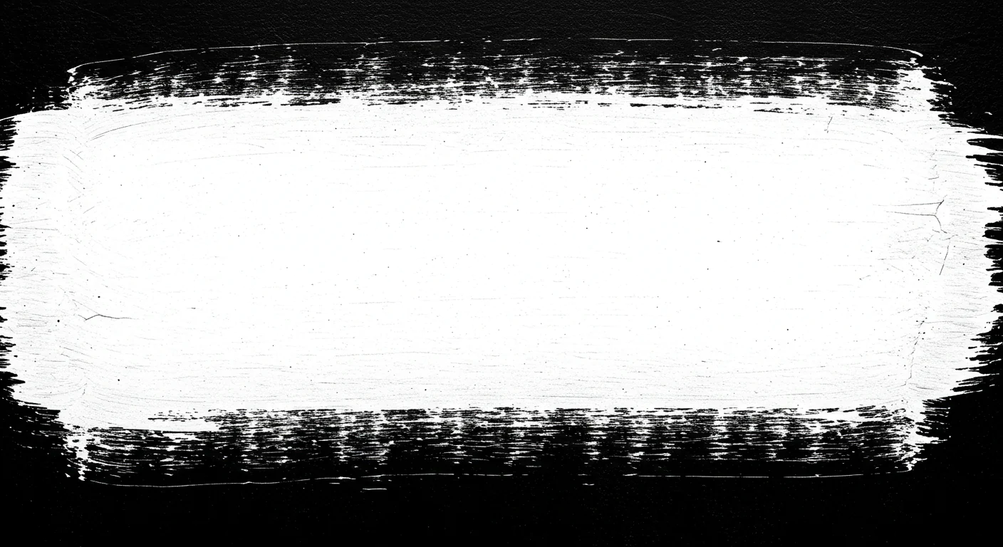 Bold White Paint Brush Stroke Texture on Black Background