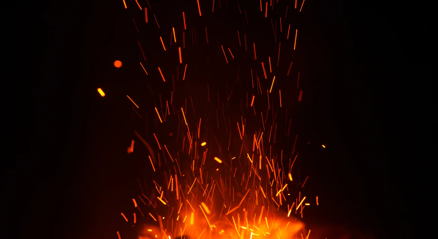 Vertical Fire Sparks Background for Ritual or Cinematic Heat Effects