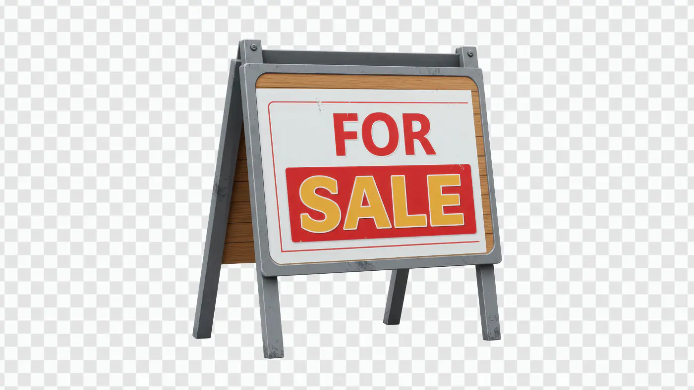 Rustic For Sale Board PNG