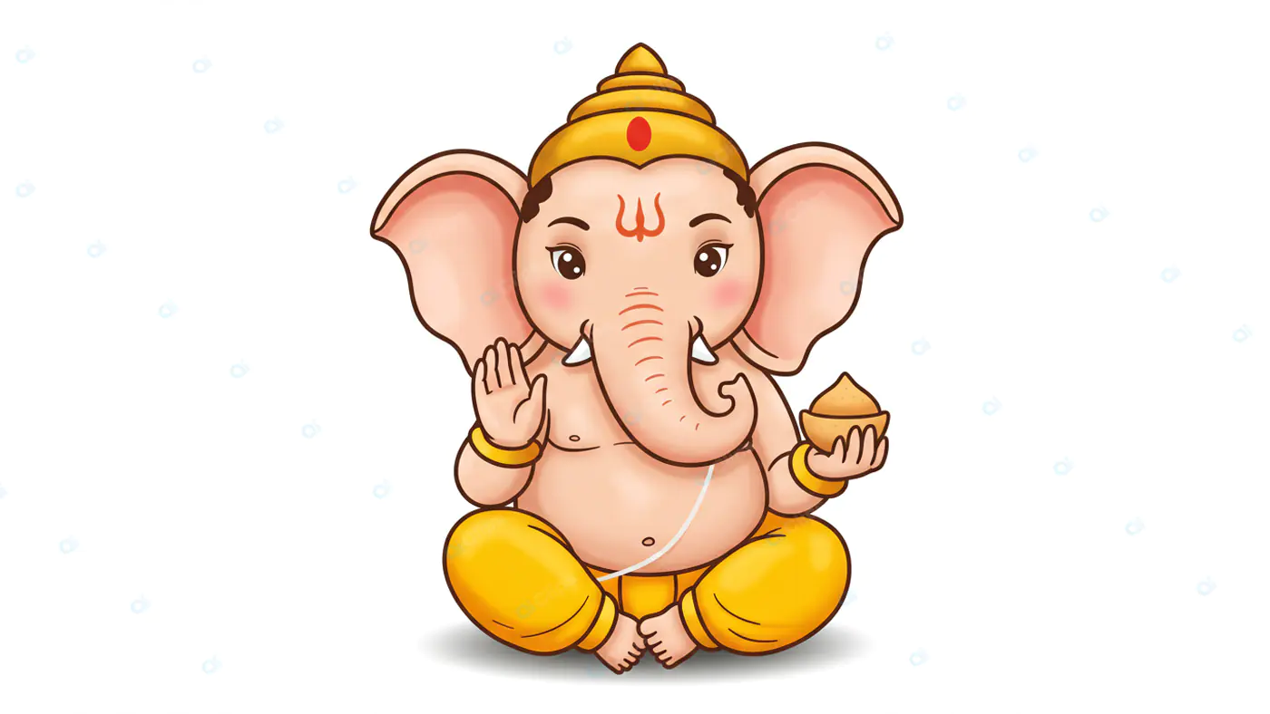 Adorable Bal Ganesha Illustration