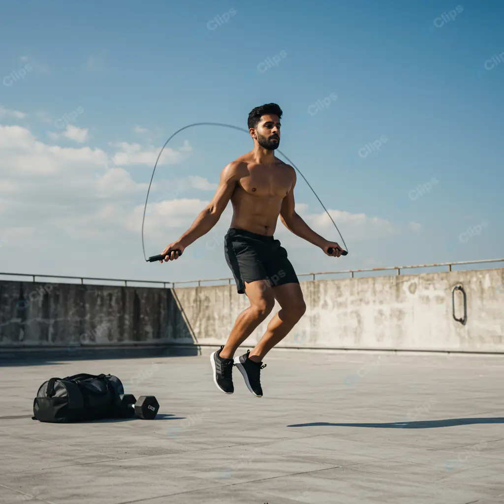 Dynamic Rooftop Jump Rope Workout