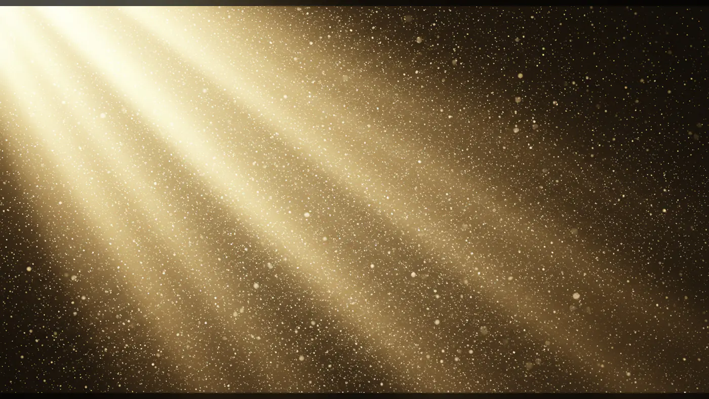 Golden Sunray Light Texture with Floating Dust Overlay