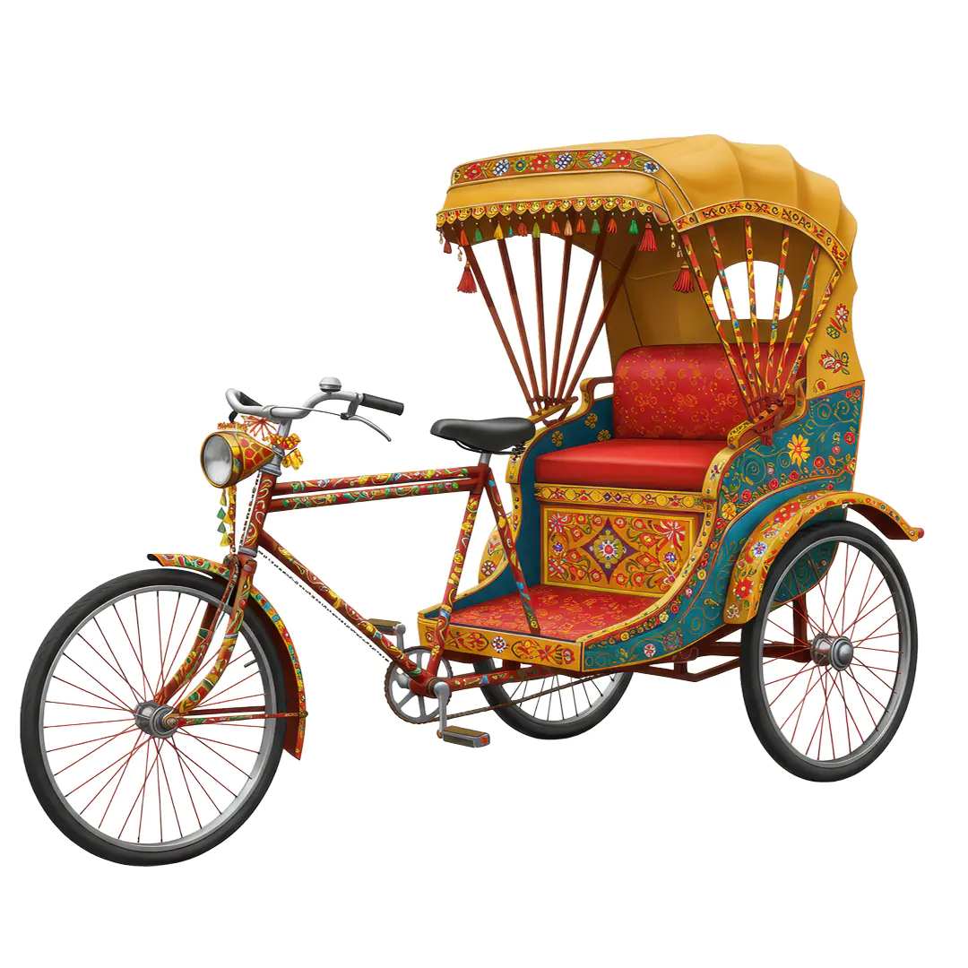Traditional Indian Rickshaw PNG