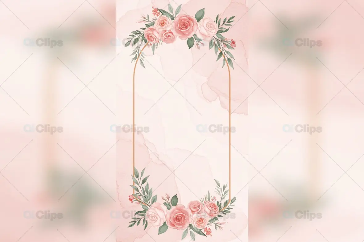 Pink Floral Watercolor Background