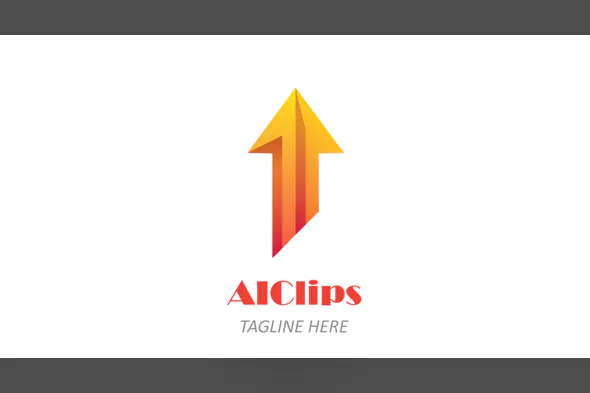 Modern Upward Arrow Logo in Gradient Red and Yellow for Growth and Success Brands