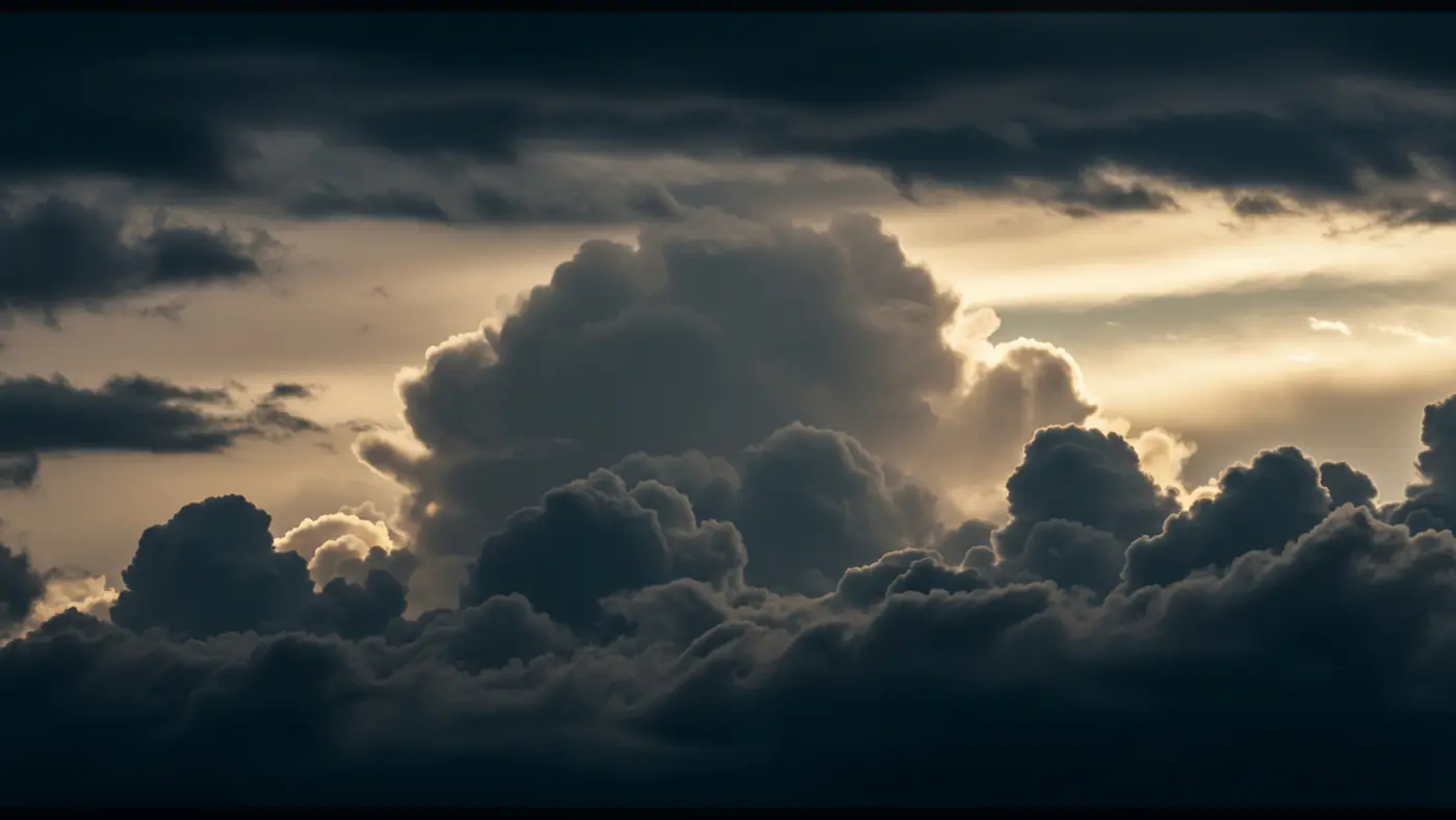 Moody Sunset Cloud Texture with Dramatic Lighting