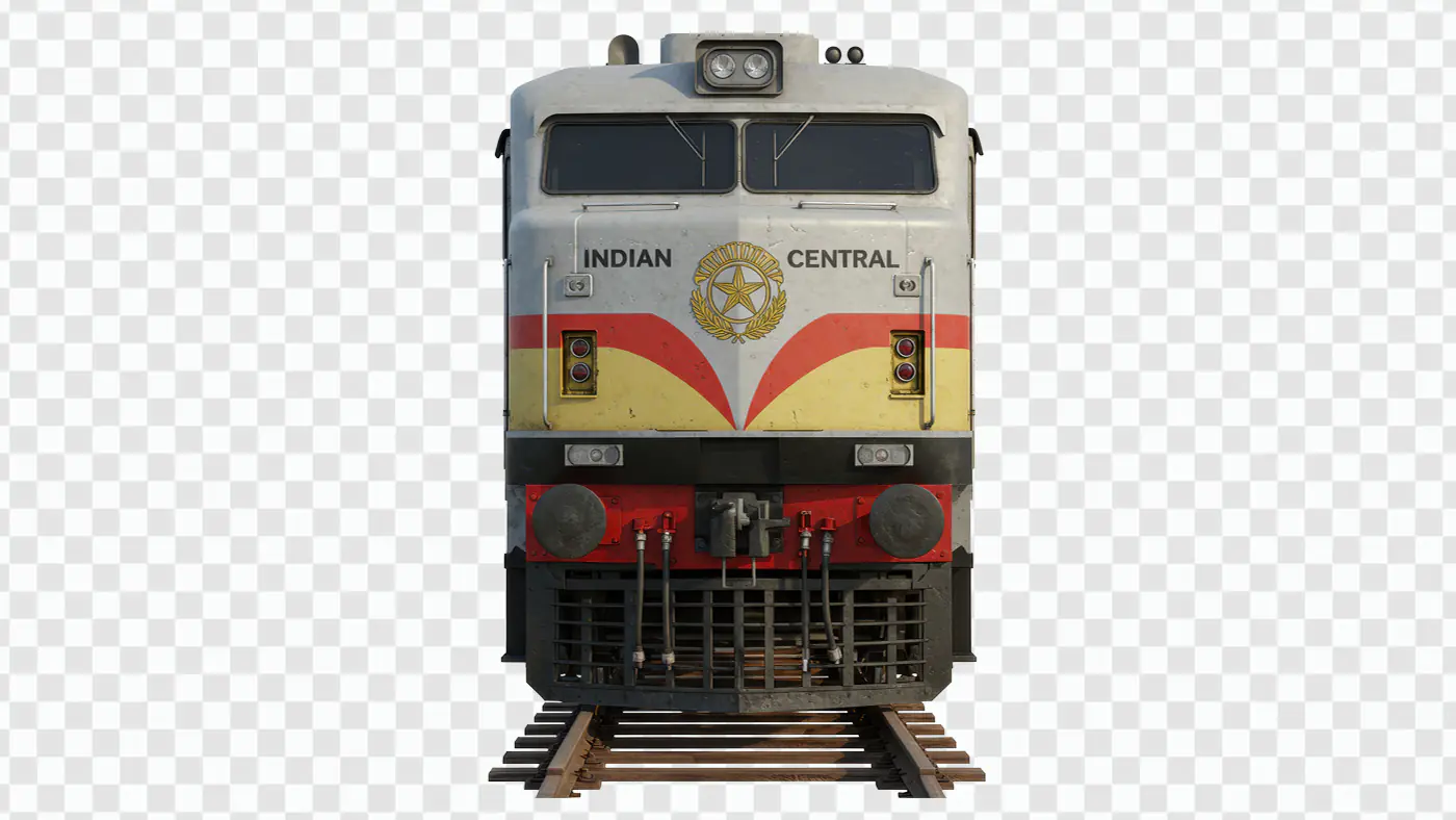 Classic Indian Central Train Engine PNG