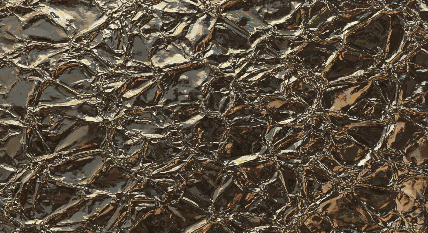 Gold Crinkled Foil Texture Background