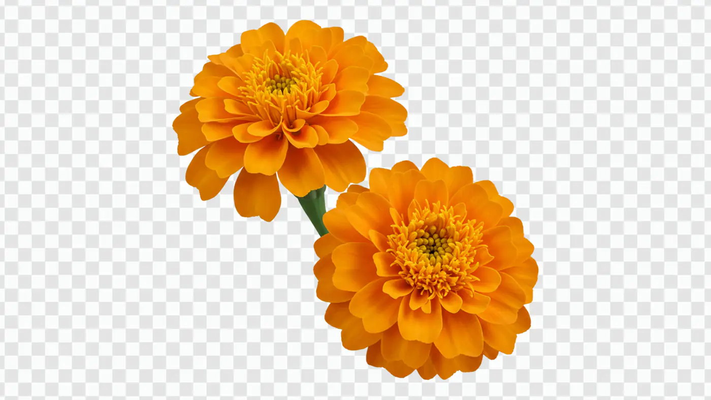 Marigold Flowers PNG Clipart for Festive and Decorative Designs