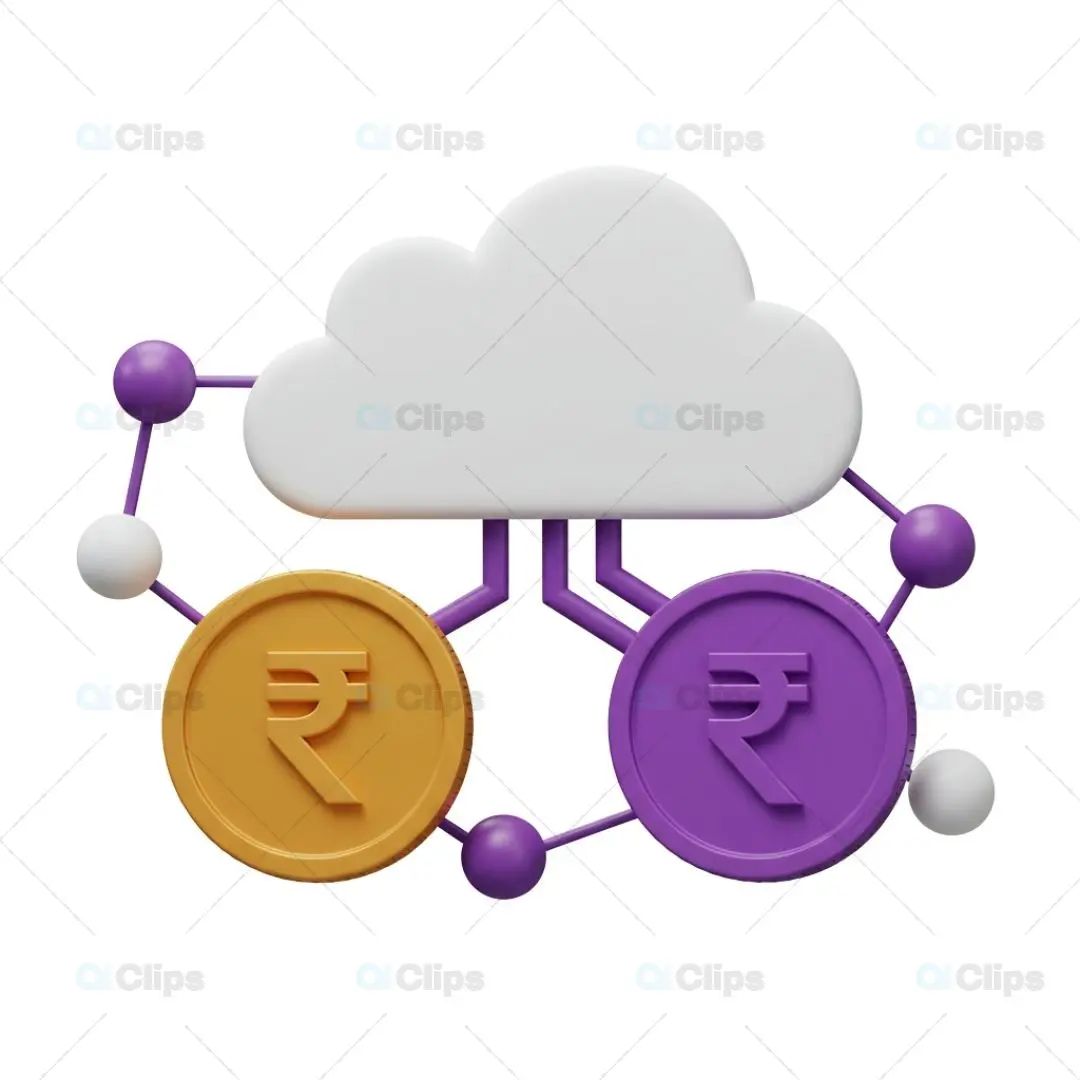 Bonds Certificate Illustration with Rupee Symbol in 3D