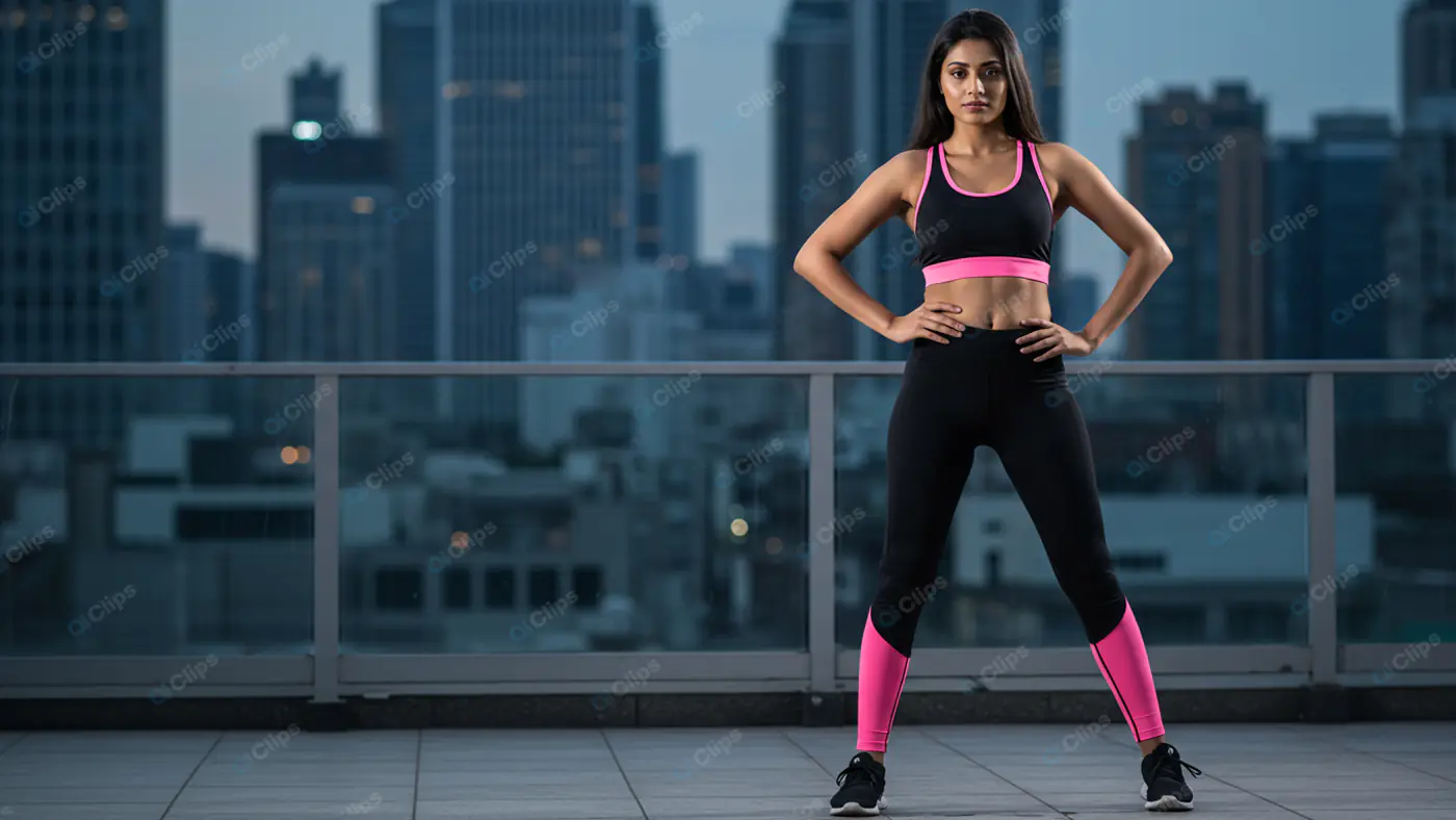 Urban Fitness: Rooftop Workout Stance