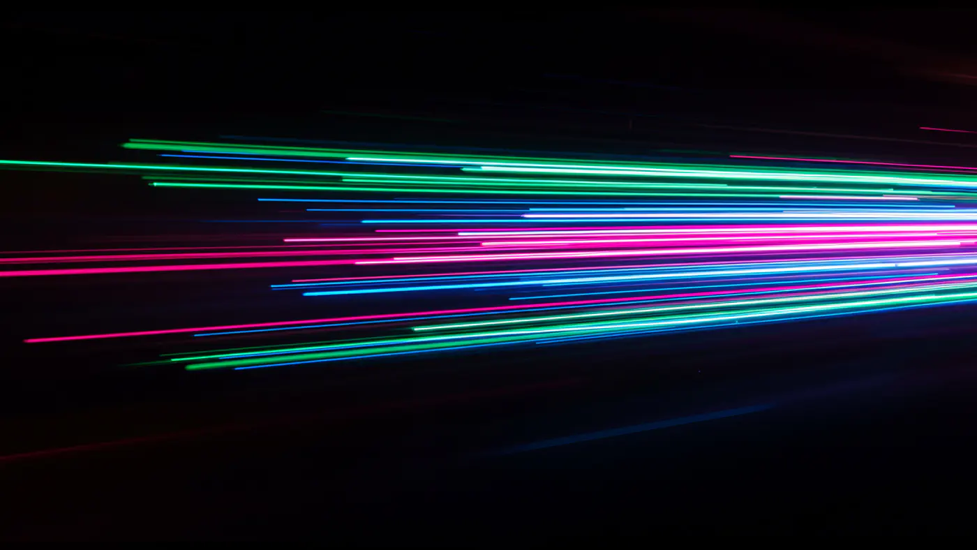 Neon Speed Light Trails Background