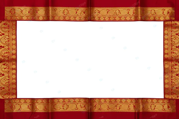 Ornate Silk Saree Border Frame