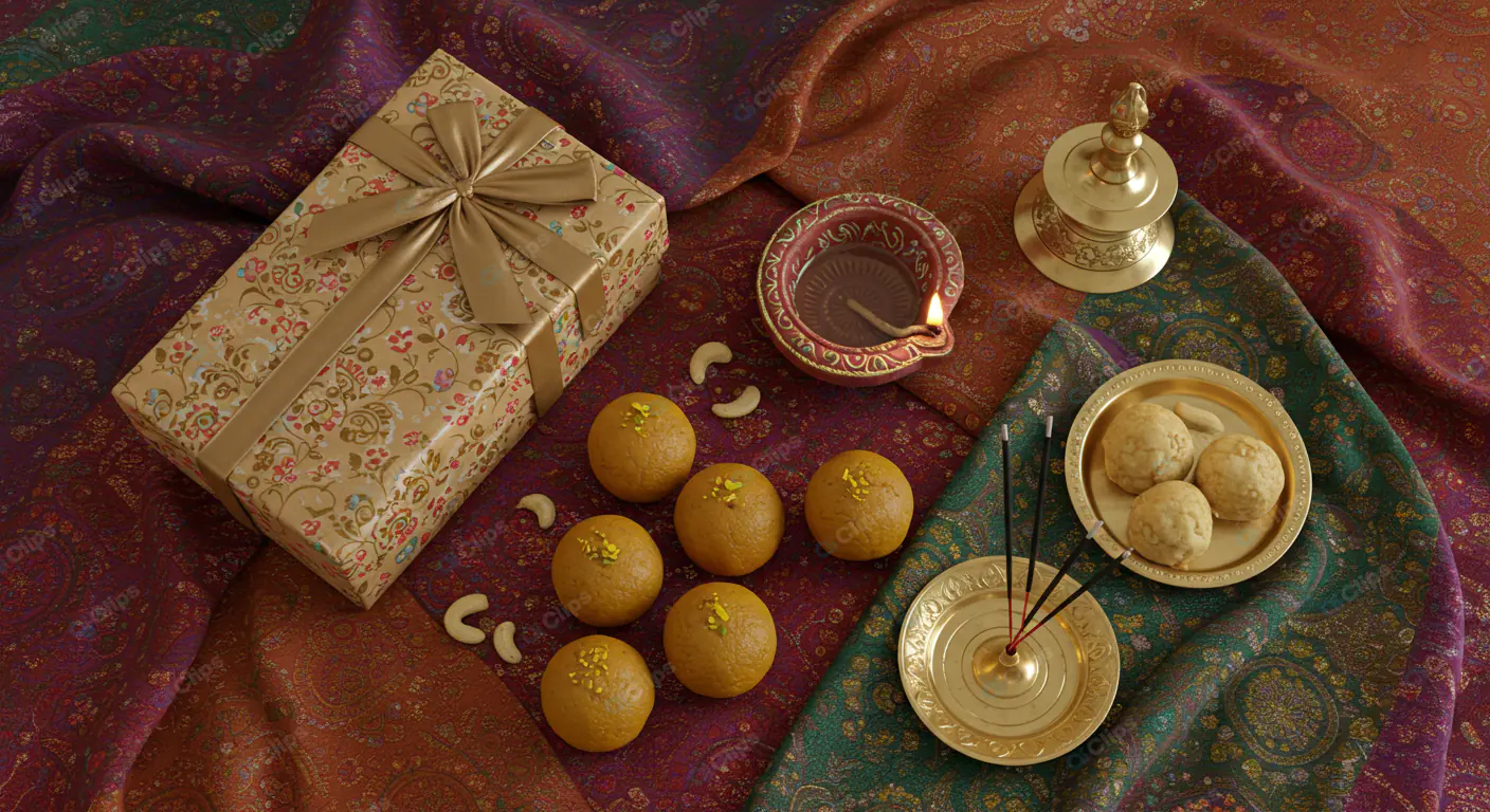 Festive Diwali Offerings Arrangement