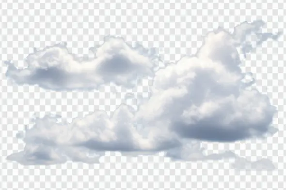 Large Realistic Cloud PNG Transparent Background – Soft Atmospheric Clouds