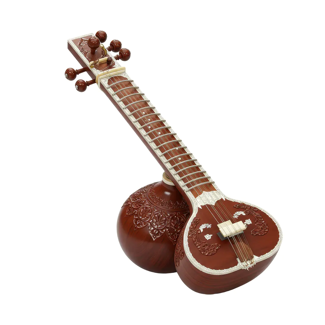 Veena PNG – Traditional Indian Musical Instrument Illustration