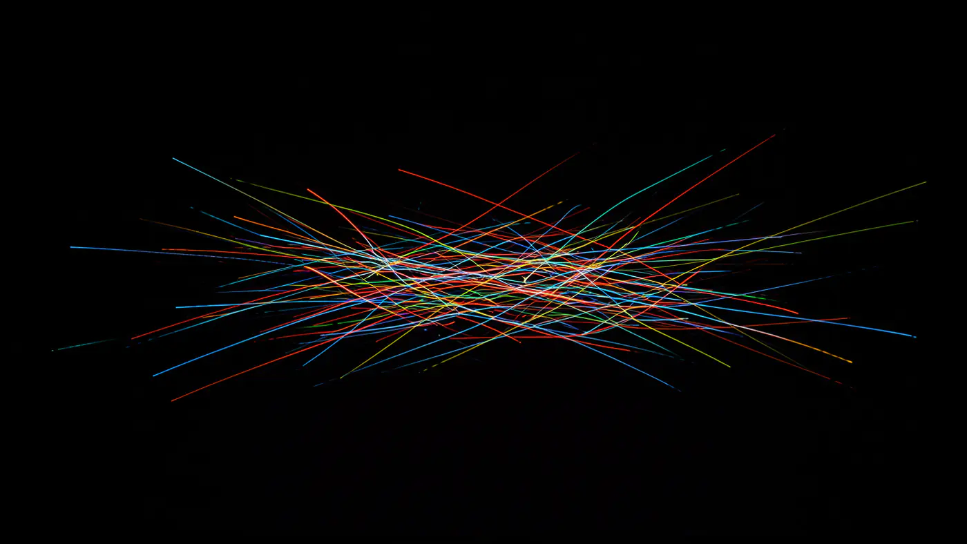 Chaotic Neon Light Streaks Texture