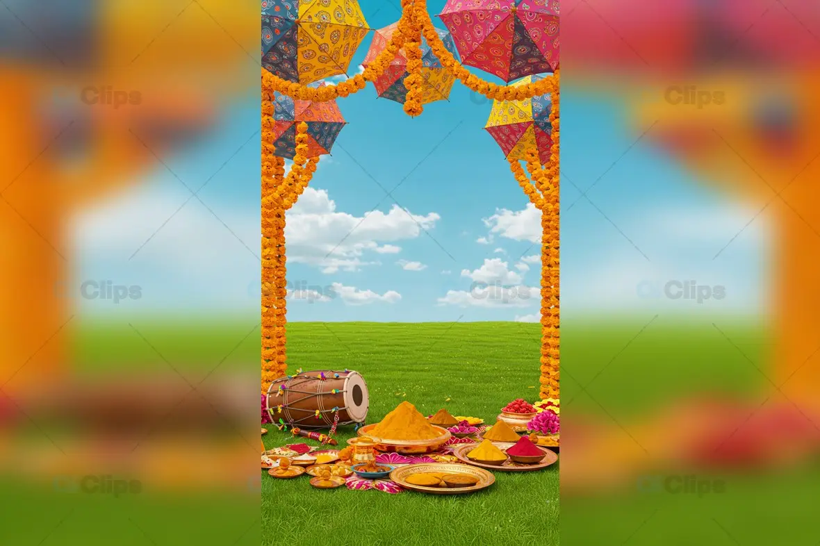Traditional Haldi Ceremony Background