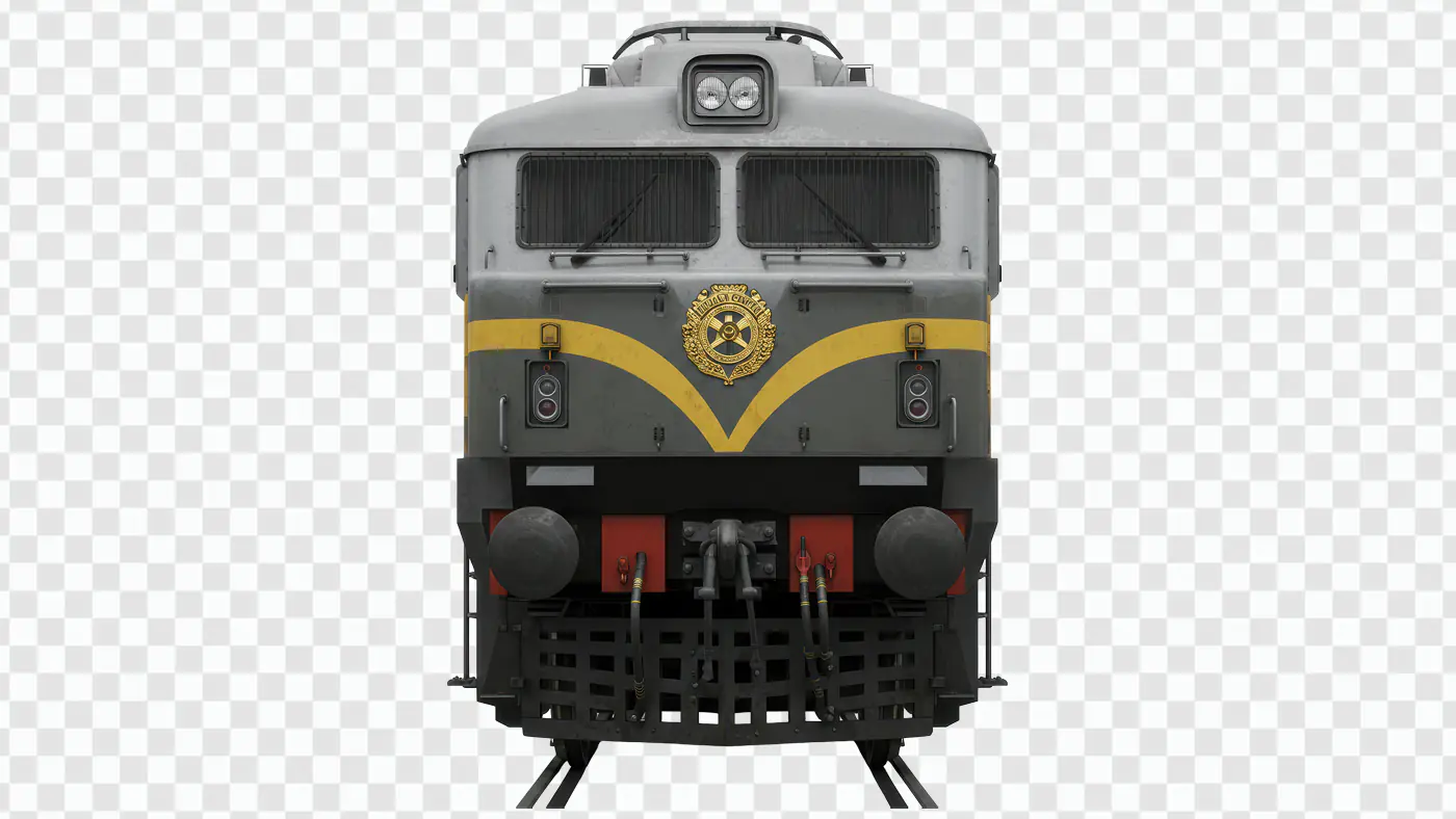 Front View Indian Train Engine PNG