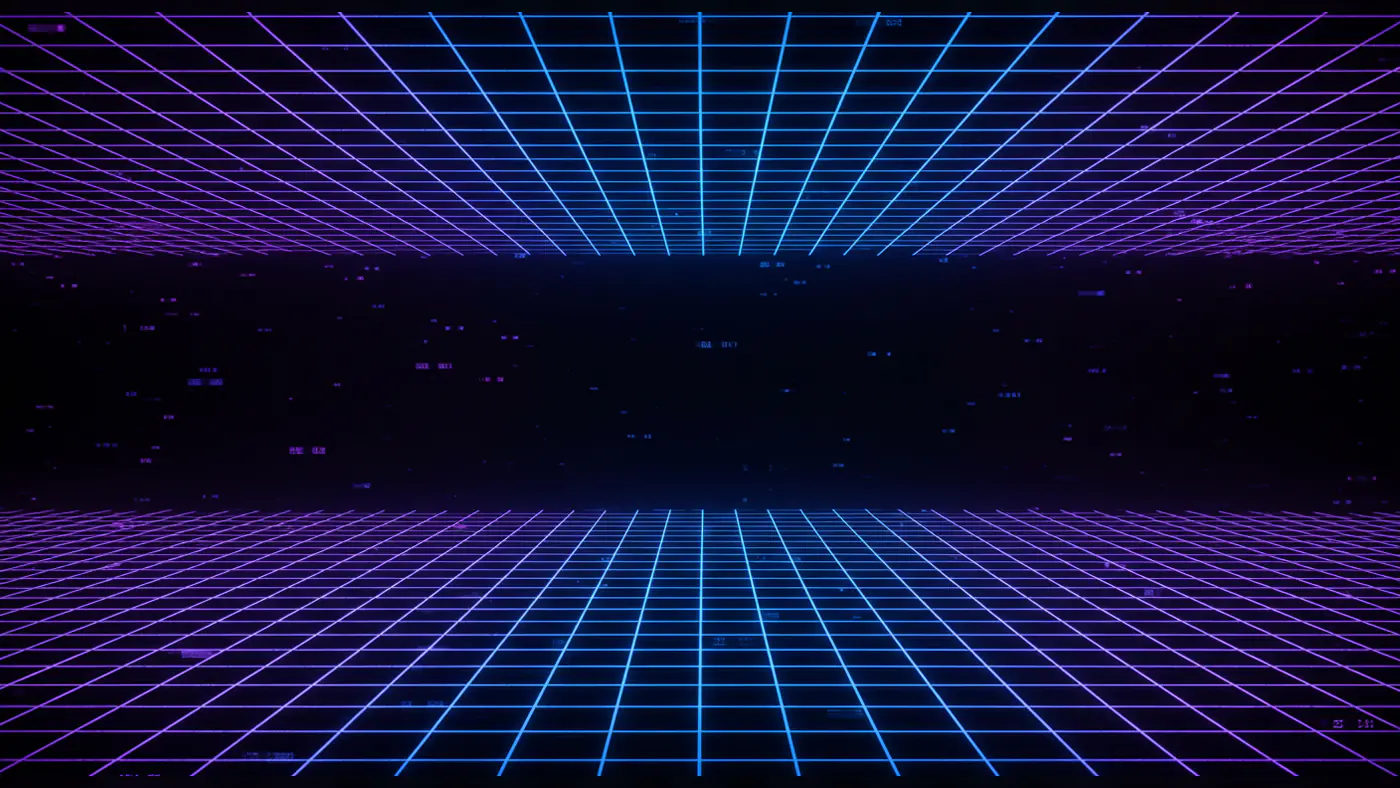 Futuristic Neon Grid Background
