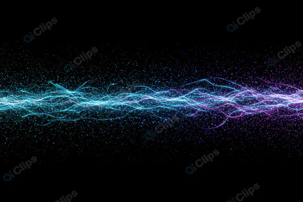 Cosmic Star Dust Layer with Blue and Purple Particles on Black Background