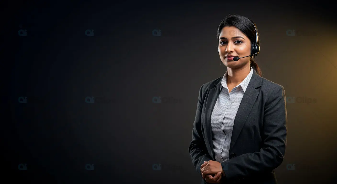 Professional Indian Female Call Center Representative