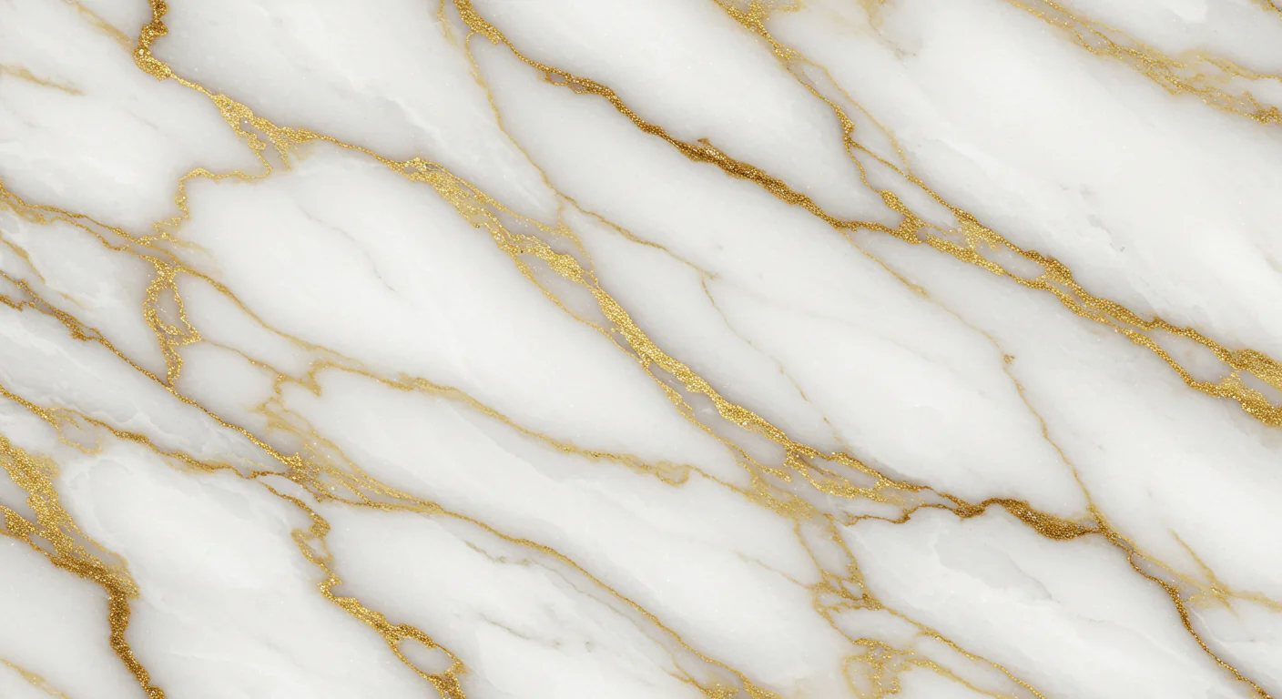 Elegant White Marble Texture with Gold Veins for Luxury Backgrounds