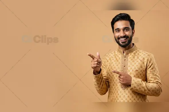 Welcoming Gentleman in Classic Indian Ensemble
