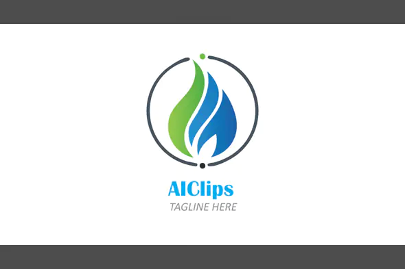 Eco Flame Logo with Green and Blue Gradient for Sustainability and Energy Brands