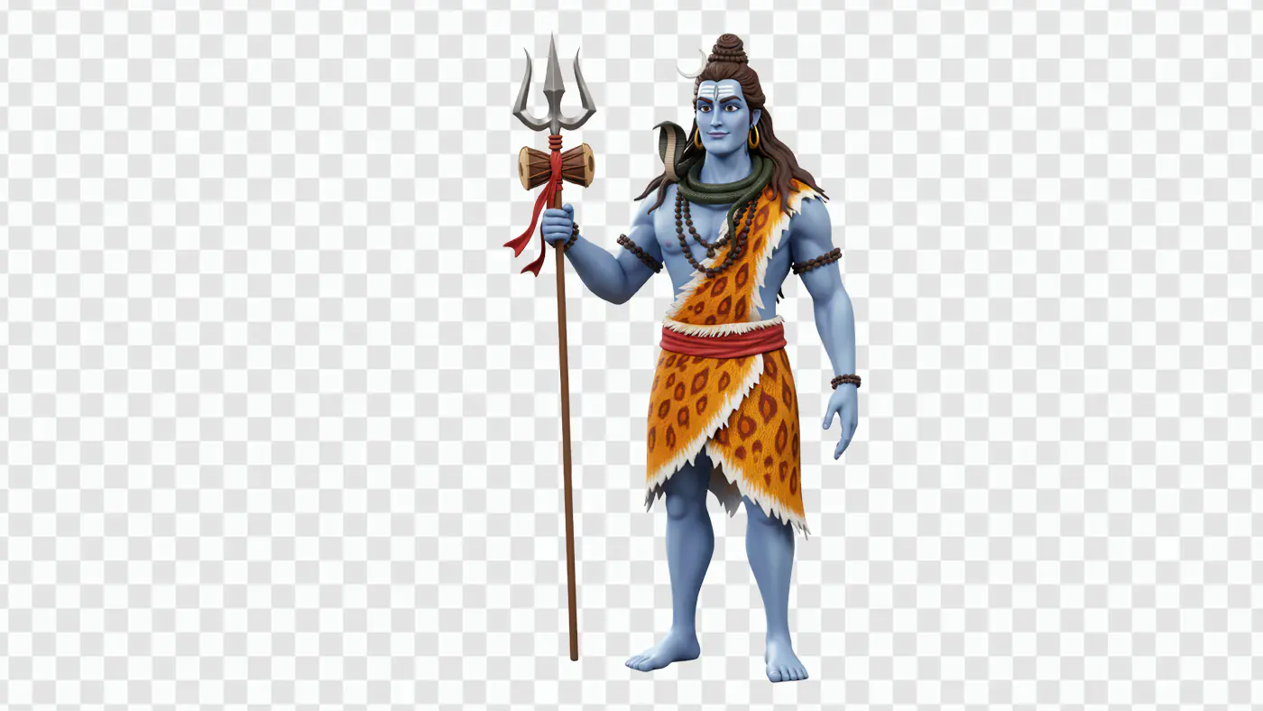 Shiva Deity 3D Illustration