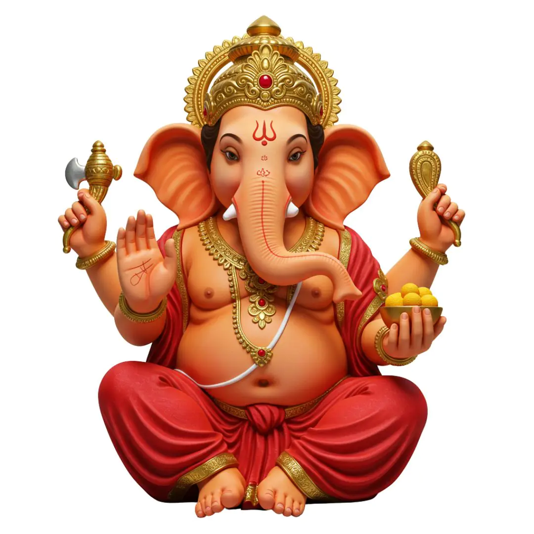 Resplendent Ganesha Deity Illustration