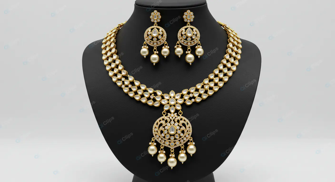 Opulent Kundan Bridal Jewelry Set