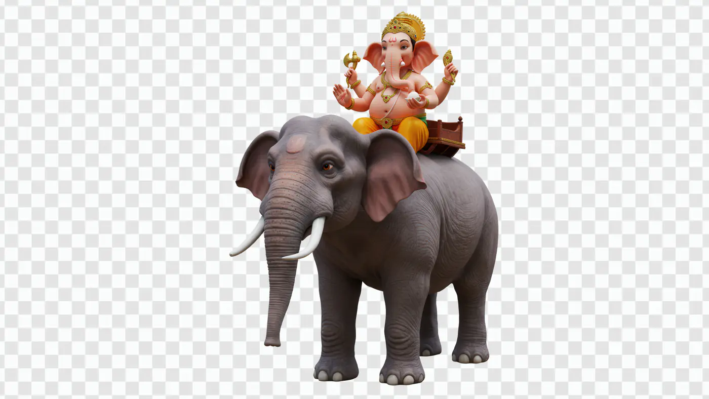 Ganesha Riding Majestic Elephant