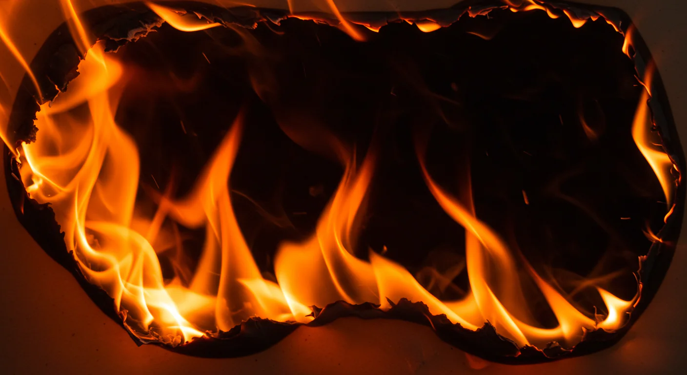 Burning Paper Frame Fire Texture for Intense Visuals
