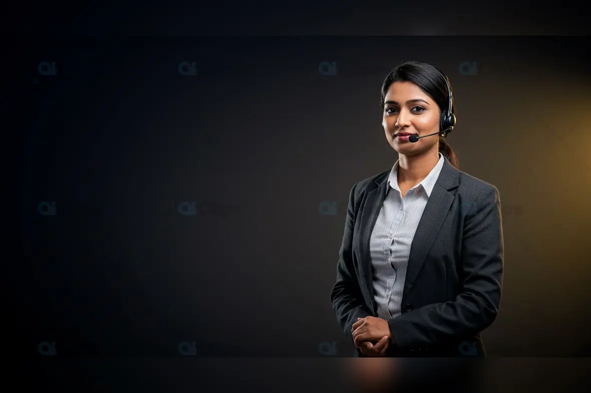 Professional Indian Female Call Center Representative