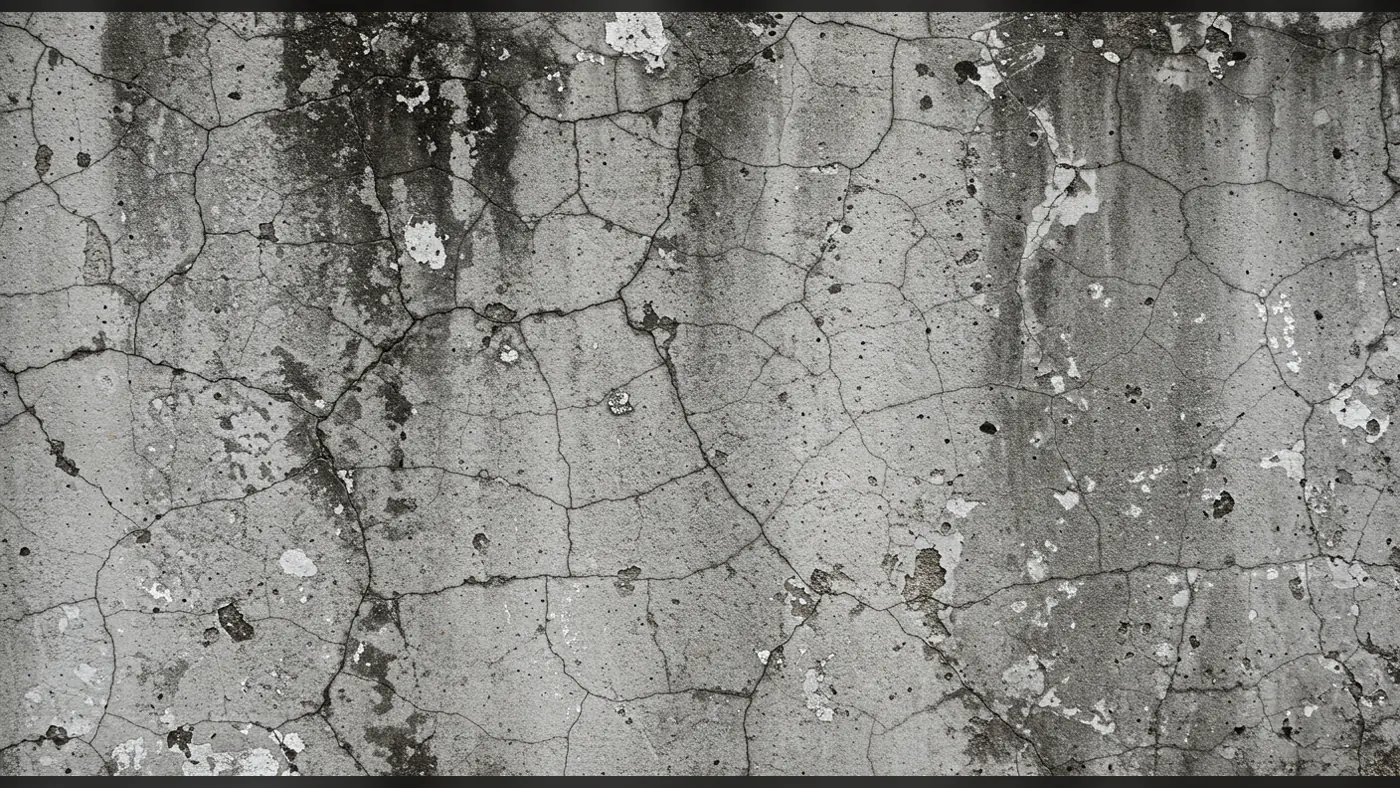 Aged Cracked Concrete Wall Texture with Weathered Details