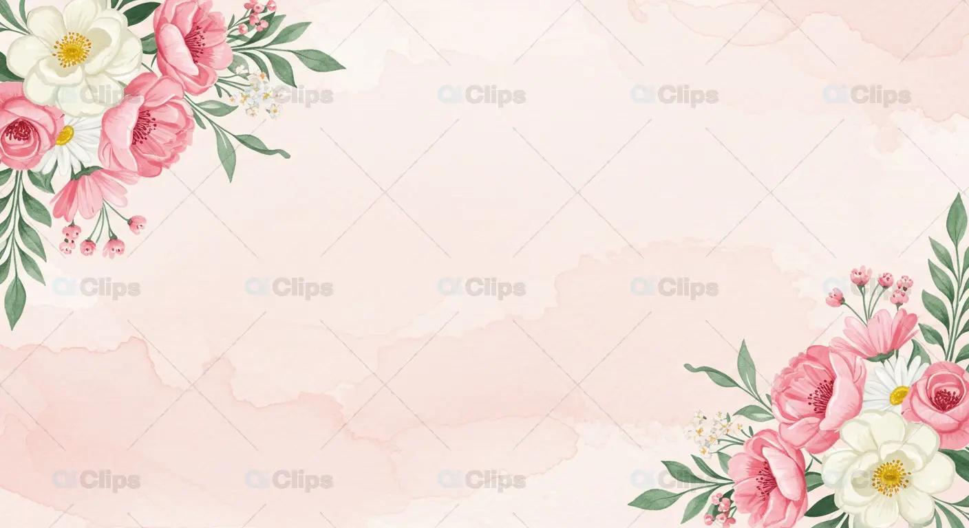 Pastel Pink Floral Background