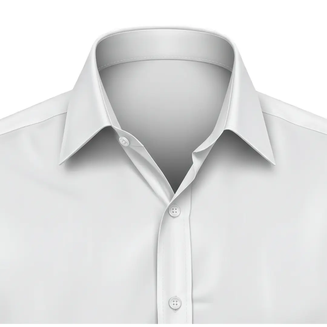 White Formal Shirt Collar PNG Clipart for Fashion Design Mockups