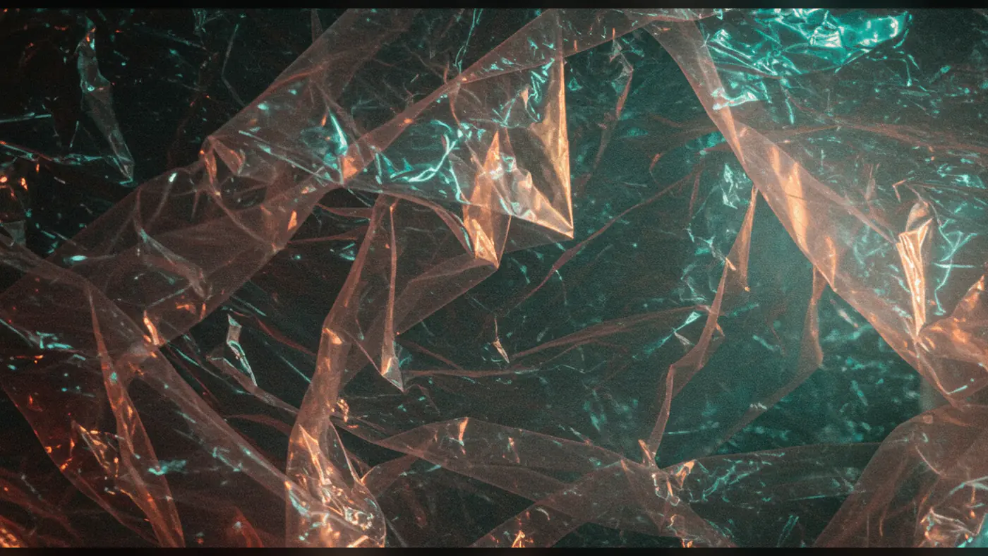 Colorful Crumpled Plastic Texture Background